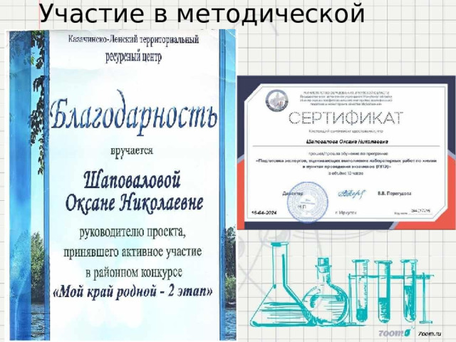 Участие  в  методической  работе 