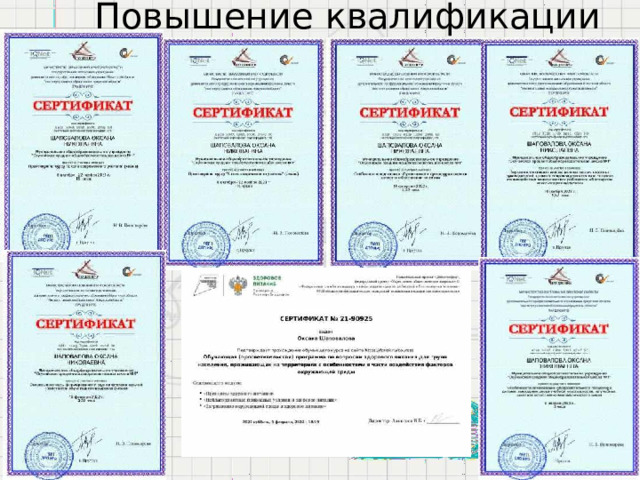 Повышение  квалификации 