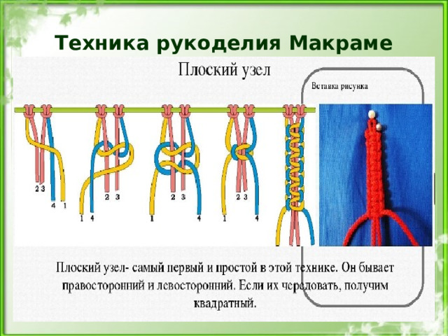 Техника рукоделия Макраме 