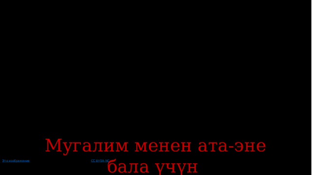 Мугалим менен ата-эне бала үчүн куштун кош канаты Это изображение , автор: Неизвестный автор, лицензия: CC BY-SA-NC 