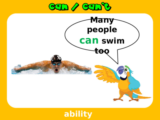 Many people can swim too ability 