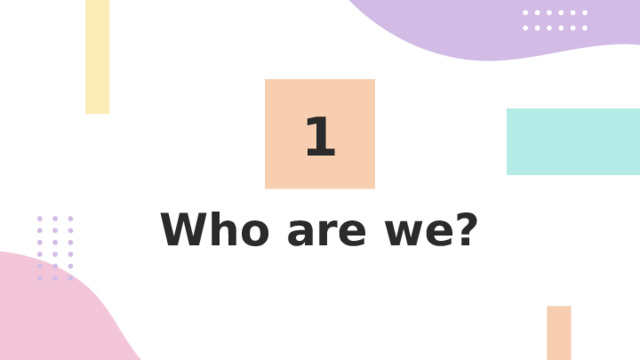 1 Who are we? 