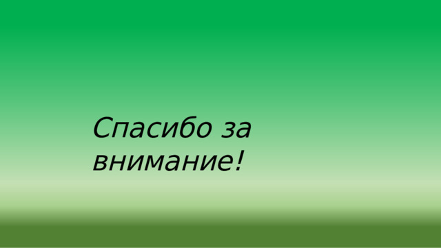 Спасибо  за  внимание! 
