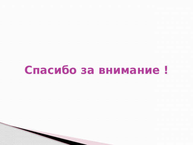 Спасибо за внимание ! 