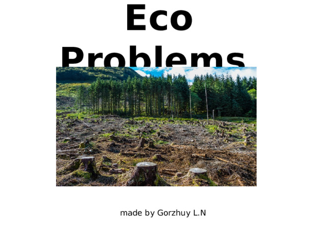 Eco Problems   made by Gorzhuy L.N 