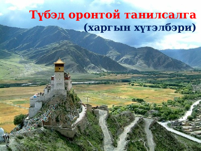 Түбэд оронтой танилсалга  (харгын хүтэлбэри) 