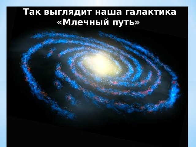  Так выглядит наша галактика «Млечный путь»  