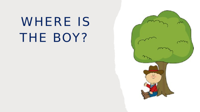 Where is the boy? 