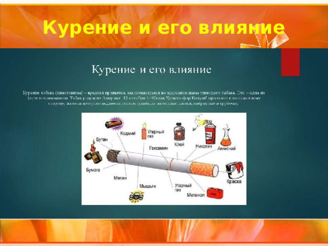 Курение и его влияние 