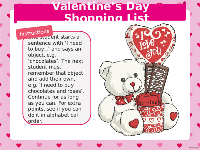 Click on the picture and try to speak for 60 seconds about what you might do in this situation Your secret admirer gives you some roses but you’re allergic to flowers. Click the picture to reveal your scenario Try to speak for 60 seconds! Next Back to main slide 