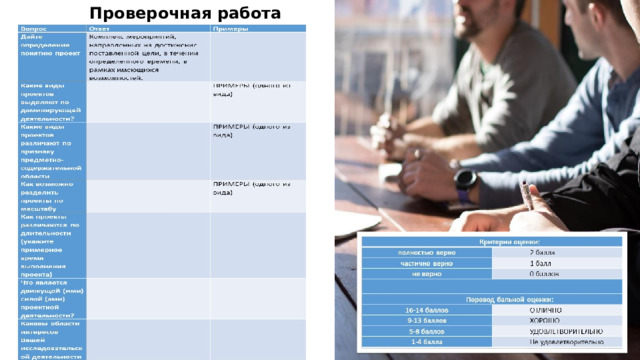 Проверочная работа 