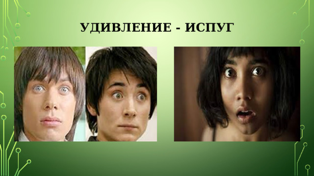 Удивление - испуг   