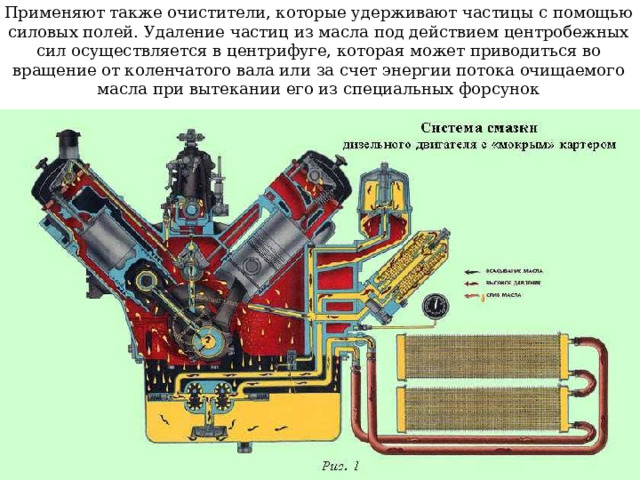 Масляные фильтры используют для защиты подвижных сопряжений от абразивных частиц и других инородных включений. Масляные фильтры задерживают частицы при прохождении масла через щели или каналы фильтрующих поверхностей. Обычно в смазочных системах используют фильтры грубой и тонкой очистки. Фильтры грубой очистки задерживают частицы размером более 50... 120 мкм 
