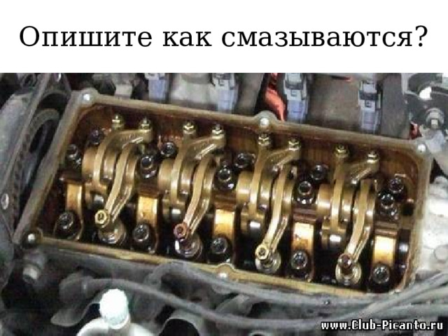Опишите как смазываются? 