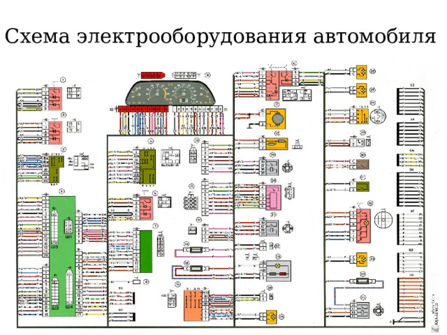 Схема электрооборудования автомобиля 