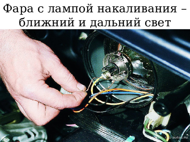 Фара с лампой накаливания – ближний и дальний свет 