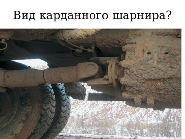 Вид карданного шарнира? 