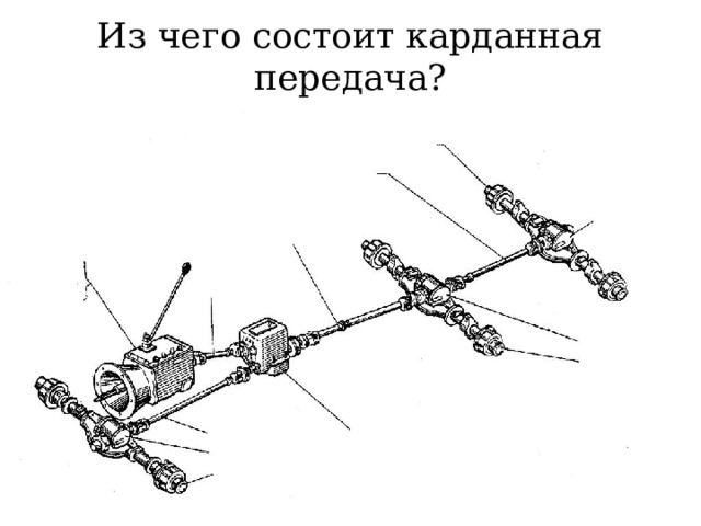 Из чего состоит карданная передача? 