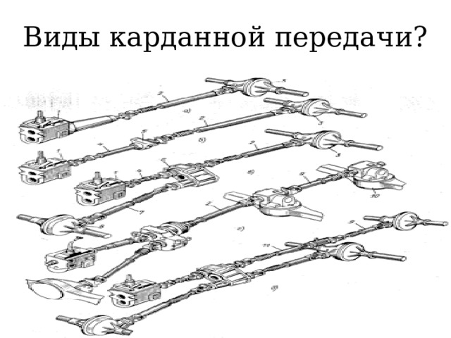 Виды карданной передачи? 