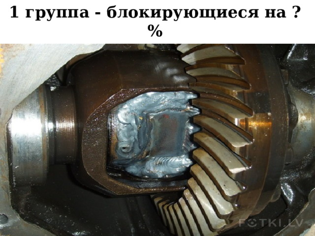 1 группа - блокирующиеся на ? %  