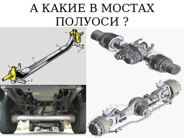 А КАКИЕ В МОСТАХ ПОЛУОСИ ? 