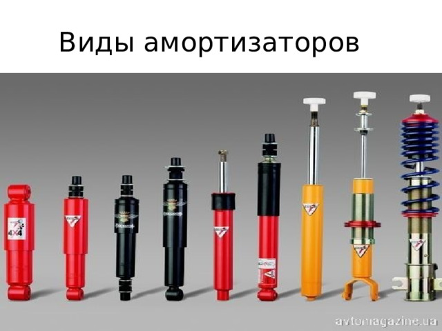 Виды амортизаторов ? 