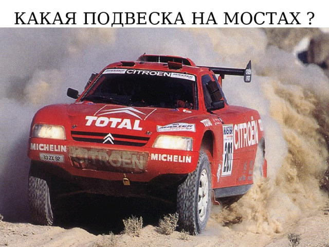КАКАЯ ПОДВЕСКА НА МОСТАХ ? 