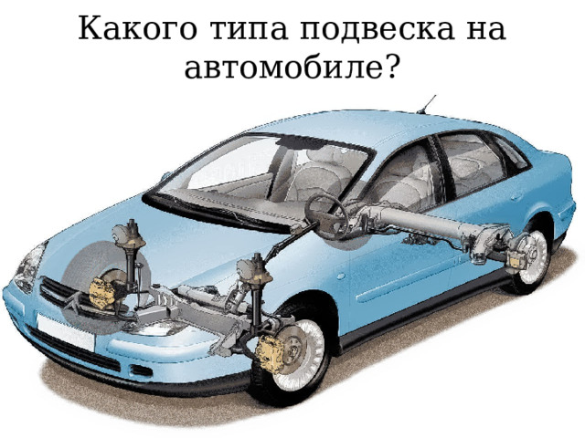Какого типа подвеска на автомобиле? 