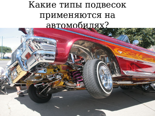 Какие типы подвесок применяются на автомобилях? 