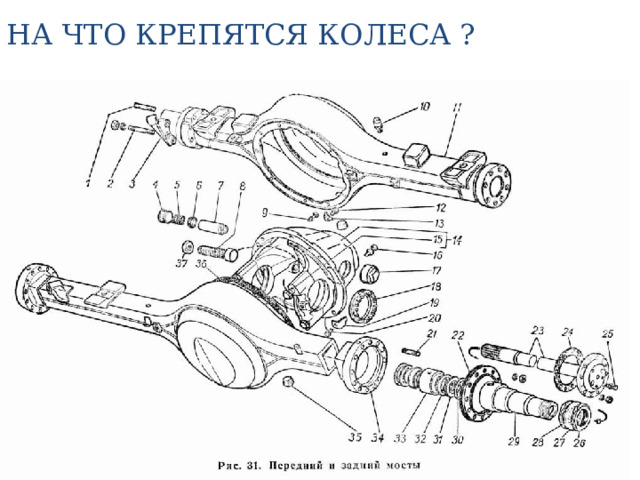 НА ЧТО КРЕПЯТСЯ КОЛЕСА ? 