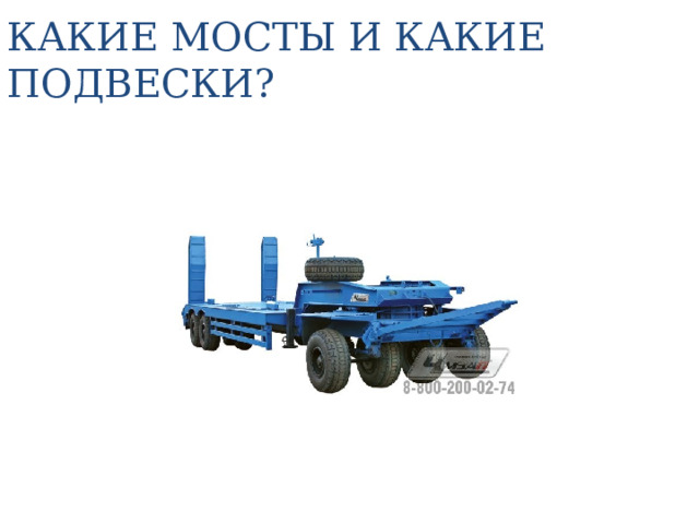 КАКИЕ МОСТЫ И КАКИЕ ПОДВЕСКИ? 