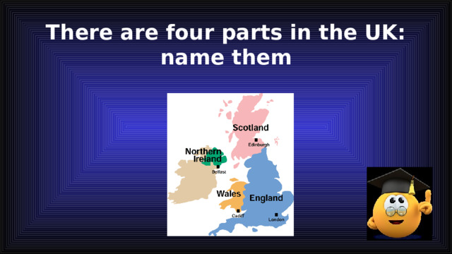 There are four parts in the UK: name them 