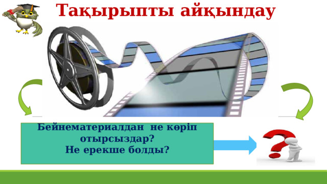 Тақырыпты айқындау Бейнематериалдан не көріп отырсыздар?  Не ерекше болды?   