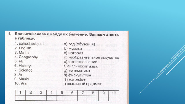 Do the exercise in your notebook! 