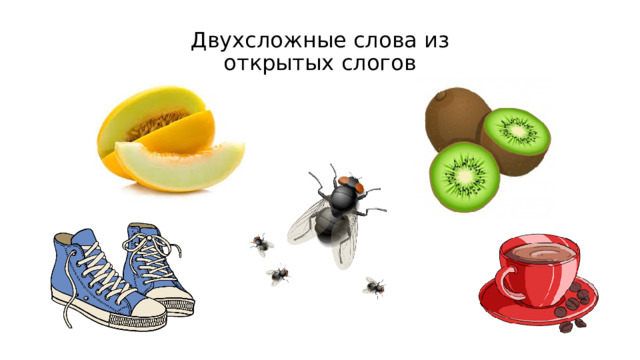 Двухсложные слова из открытых слогов 