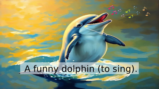  A funny dolphin (to sing). 