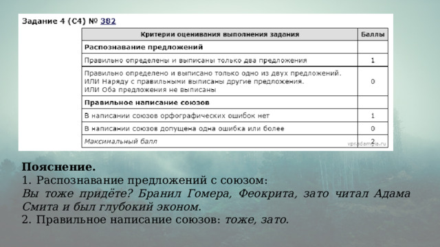 Пояснение.  Верное написание текста.   В отсветах вечерней зари виднеется зубчатый частокол елей. Сгущаются сумерки, и все исчезает во мраке ночи. Но вот выглядывает месяц и мягким светом загоняет потемки в лесную чащу, серебряным сиянием заливая небольшую поляну. Ничто не нарушает тишины. Вдруг хрустнул снег. Это вышагивает дымчато-серый лось. Преспокойно пробирается к осинке и белогубой пастью хватает пахучую хвою, отфыркивается. Прискакал беляк, пристроился под невысокой, но ветвистой елкой. Осинка помешала лосю, он махнул головой, и с треском обломилась ветка. Зайчик оживился, грациозно приподнявшись на задних лапках. Зайцы всегда подбирают за лосями побеги осин. Лось стоит среди снегов, сияющих от лунного света, жует хвою, а рядом зайчонок грызет лосиный подарок. Горечь осинки косому слаще сахара.  