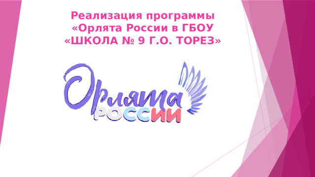 Реализация программы «Орлята России в ГБОУ «ШКОЛА № 9 Г.О. ТОРЕЗ» 