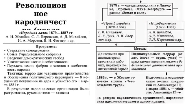 Революционное народничество (после раскола) 