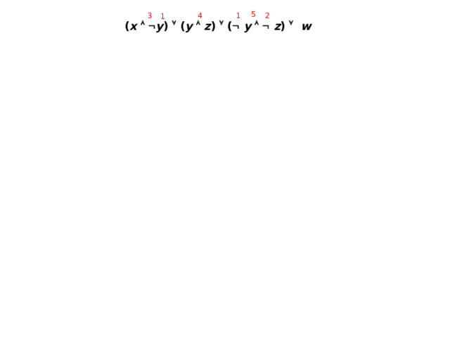 5 3 4 2 1 1 ( x     y )  ( y    z )  (   y      z )   w 