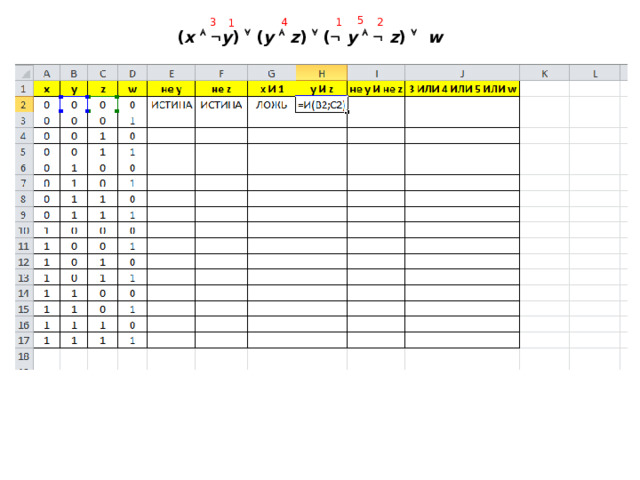 5 3 4 2 1 1 ( x     y )  ( y    z )  (   y      z )   w 