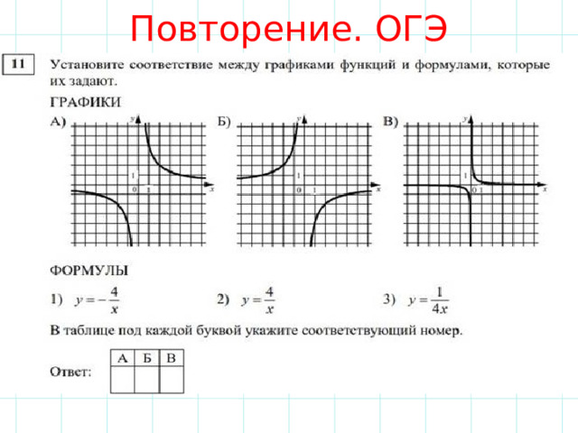 Повторение. ОГЭ 