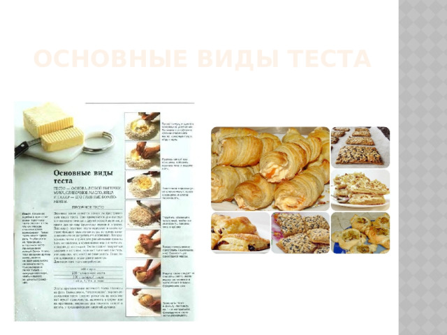  Основные виды теста 