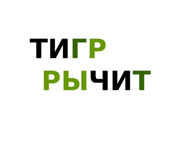 ТИ Г Р  РЫ ЧИ Т 