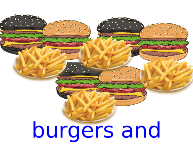 burgers and chips  