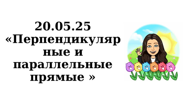 20.05.25  «Перпендикулярные и параллельные прямые » 