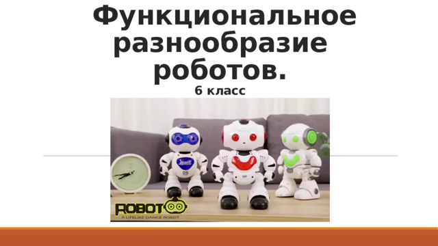   Функциональное разнообразие роботов.  6 класс   