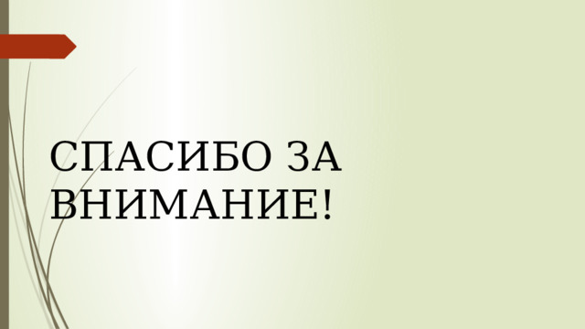 СПАСИБО ЗА ВНИМАНИЕ! 