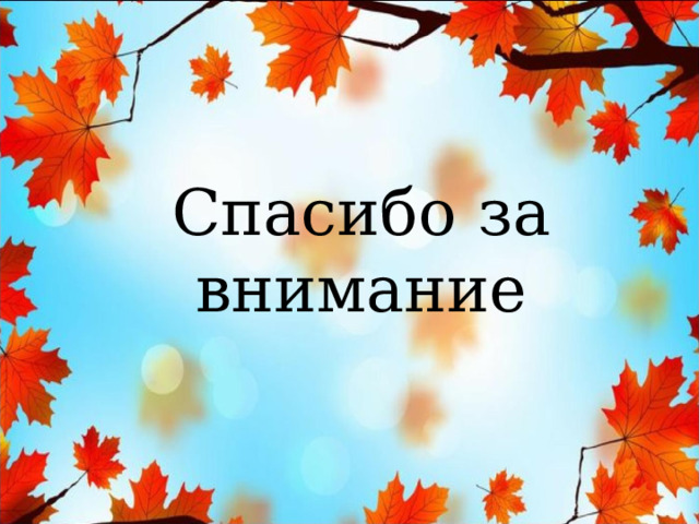 Спасибо за внимание 