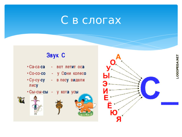 С в слогах 